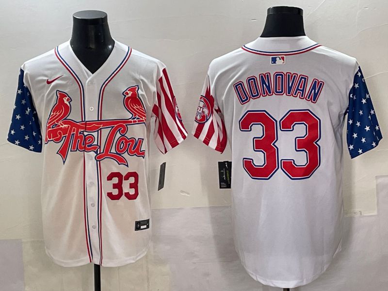 Men 2025 St.Louis Cardinals #33 Donovan White a generation of national flags Joint Name Nike MLB Jersey style 3->st.louis cardinals->MLB Jersey